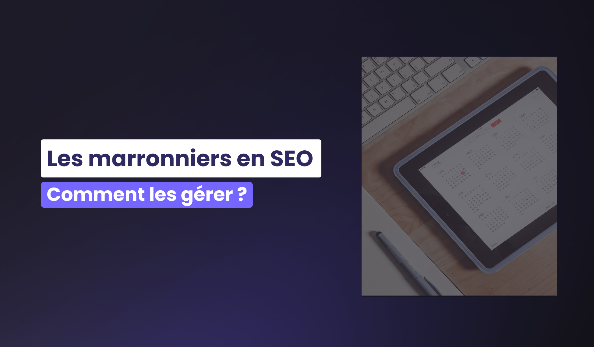 Comment gérer les marronniers en SEO ?