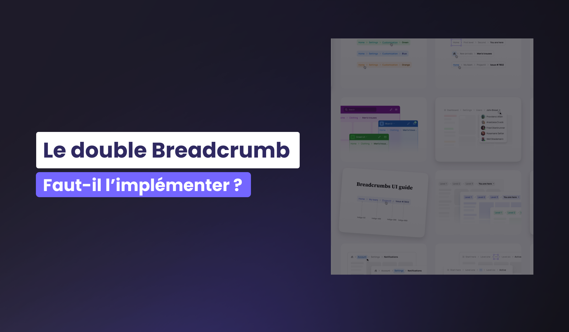 Le double breadcrumb : avez-vous déjà songé à son implémentation ?