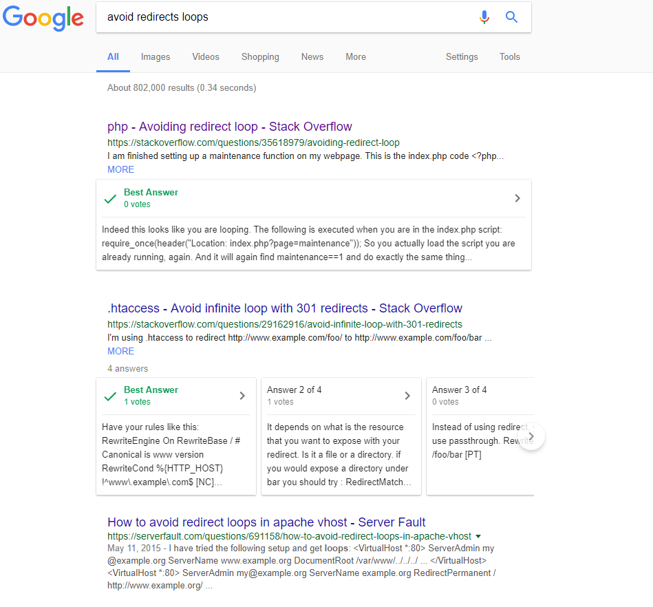 La meilleure réponse sur la SERP.