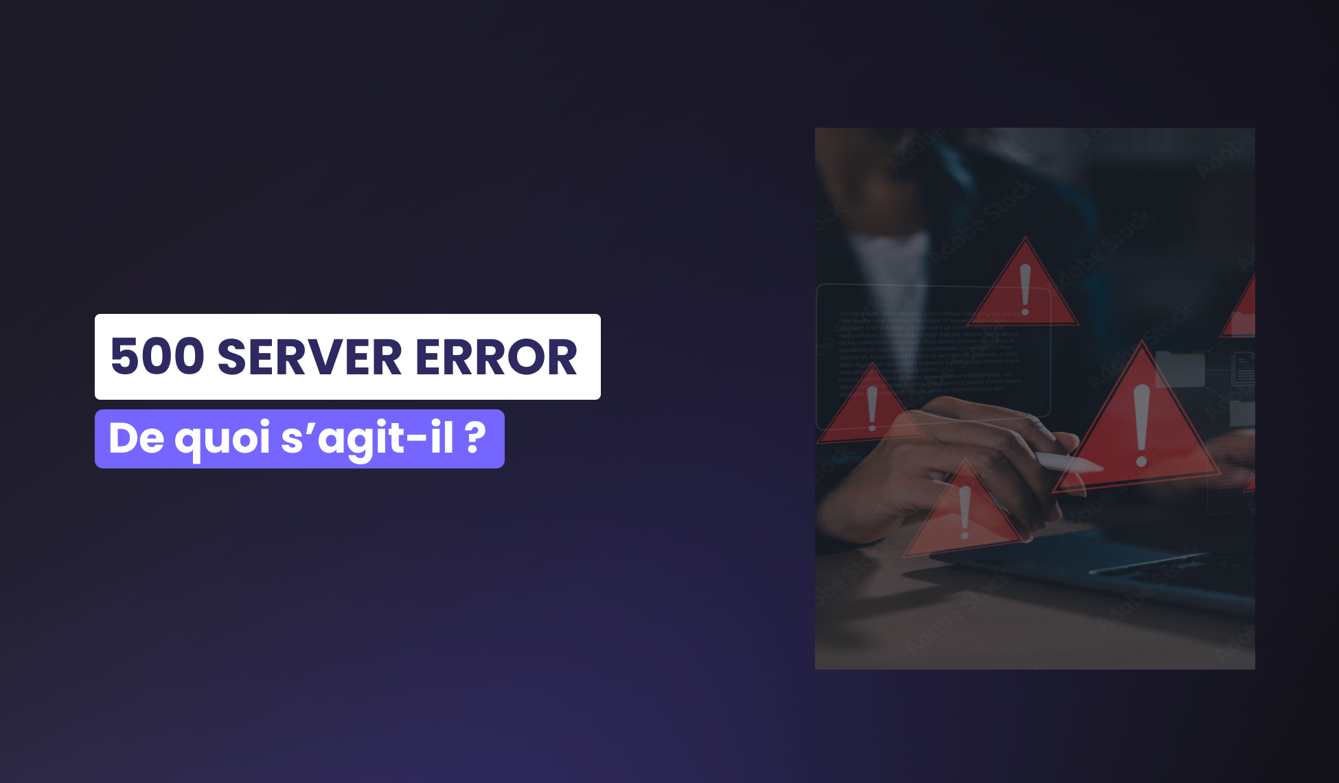 500 server error et SEO
