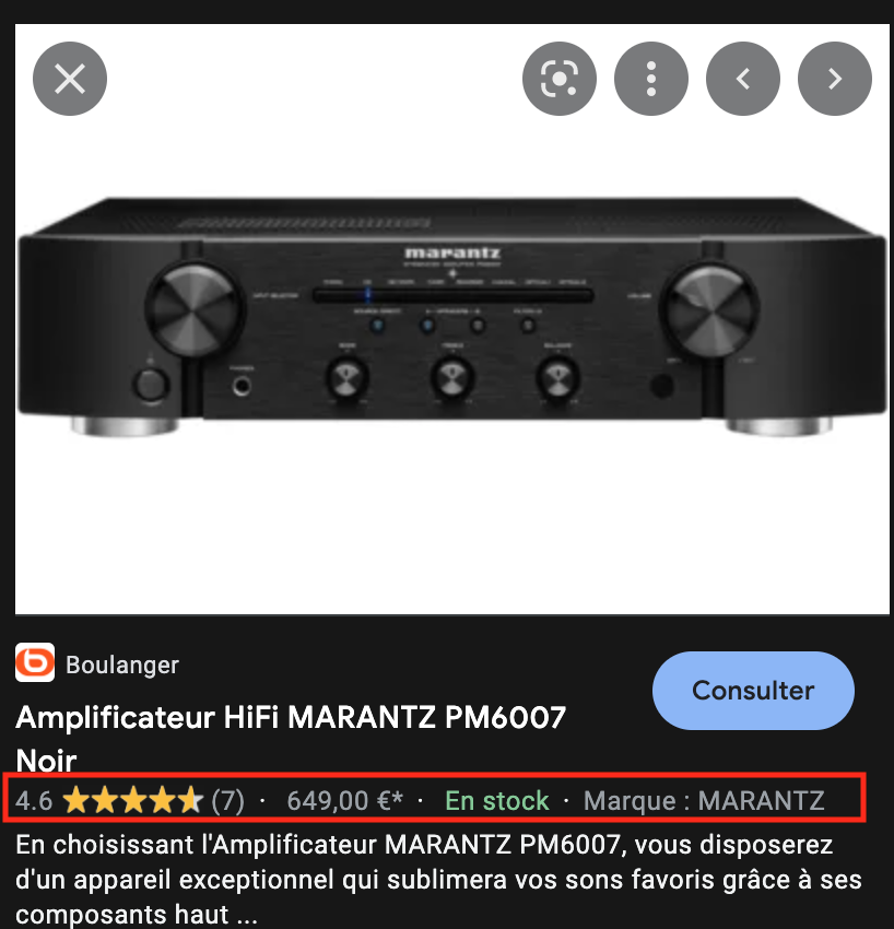 Exemple données structurées.
