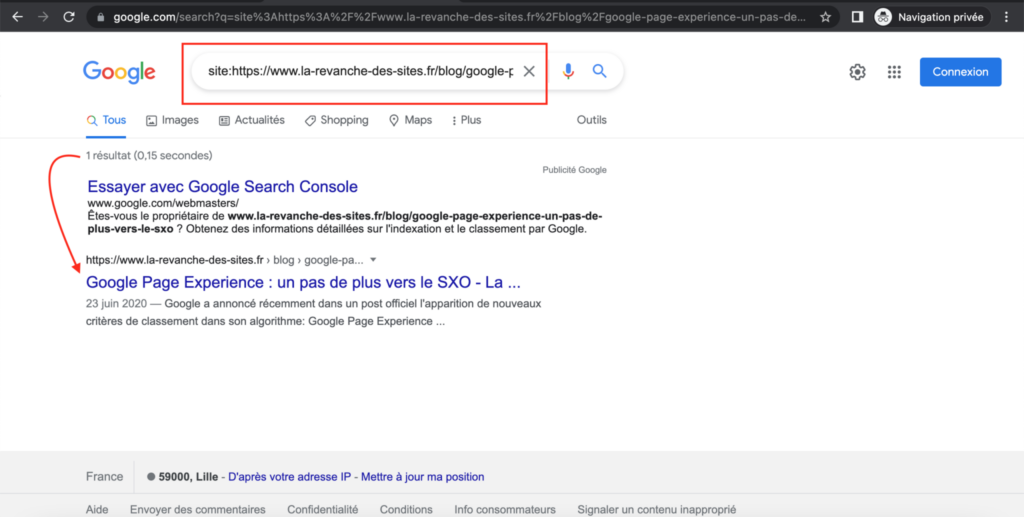 Exemple indexation d'une page.
