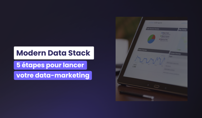 Visuel de la newsroom bespoke pour un article avec pour titre Modern Data Stack 5 étapes pour lancer votre data-marketing