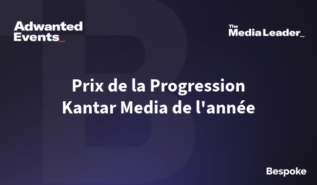Visuel Article de blog Bespoke prix de la progression Kantar Media 2026